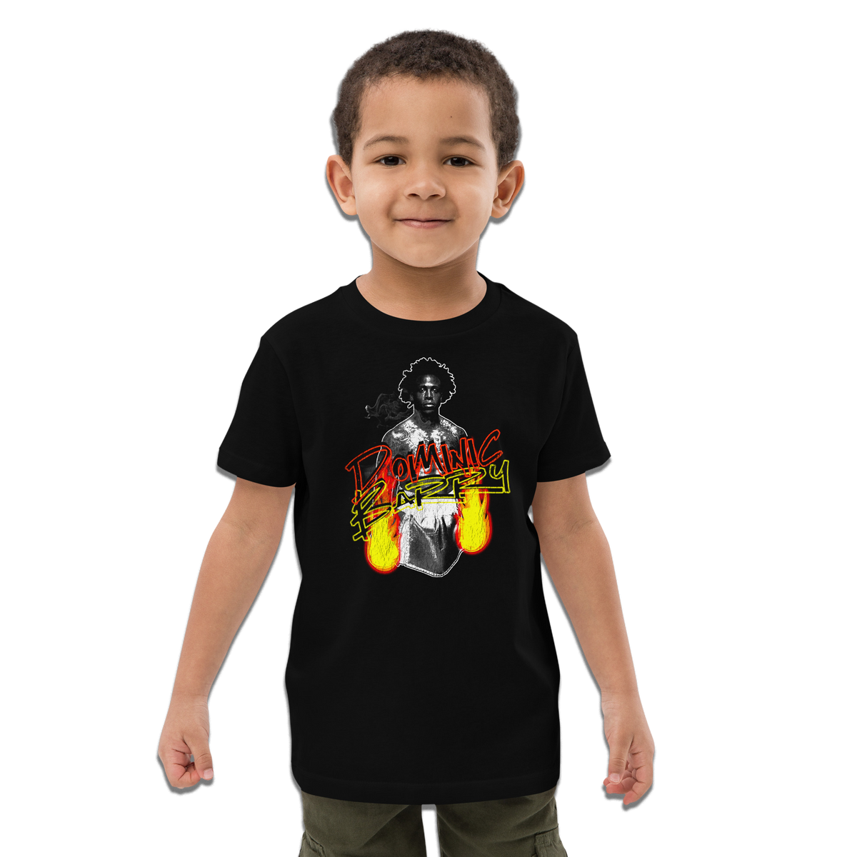 KIDS - DOM FLAMING GLOVES BLACK TEE
