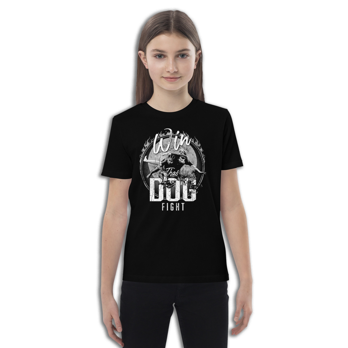 KIDS - DOG FIGHT B&W TEE
