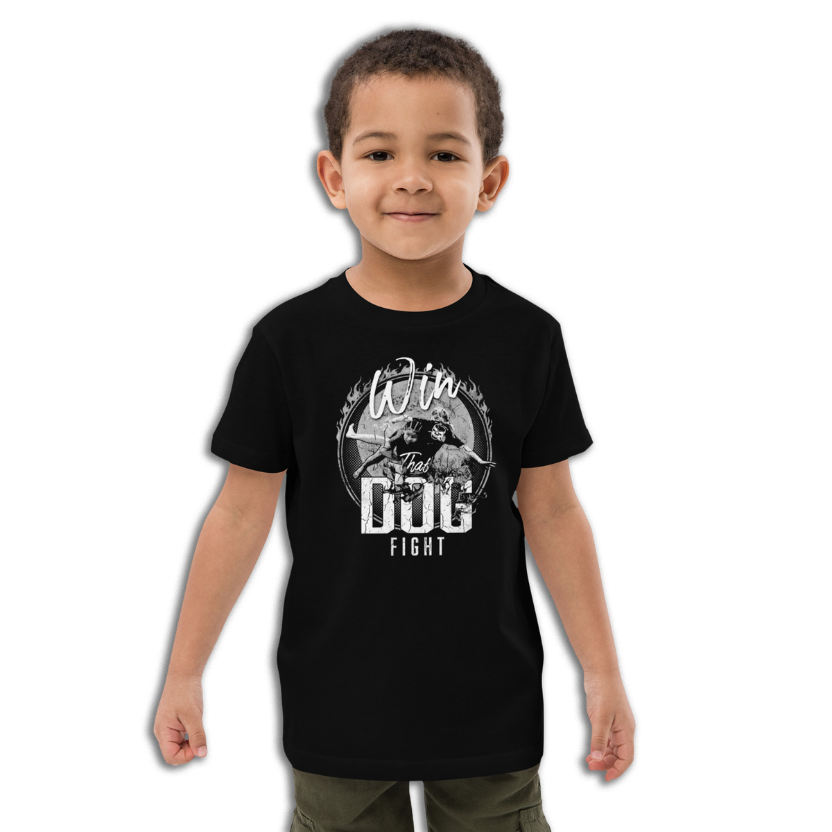 KIDS - DOG FIGHT B&W TEE