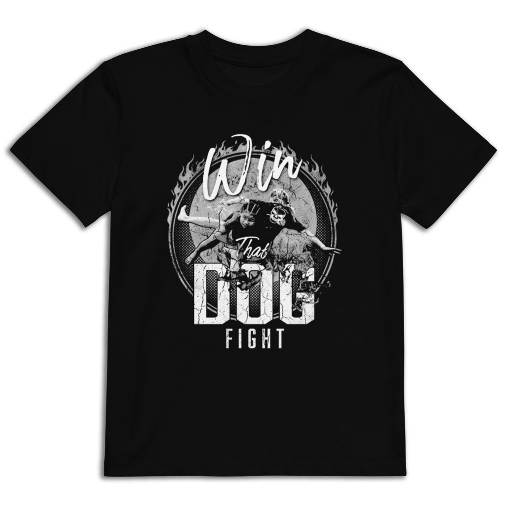 KIDS - DOG FIGHT B&W TEE