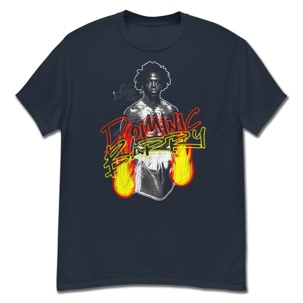 ADULT - DOM FLAMING GLOVES NAVY BLUE TEE