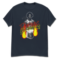 ADULT - DOM FLAMING GLOVES NAVY BLUE TEE