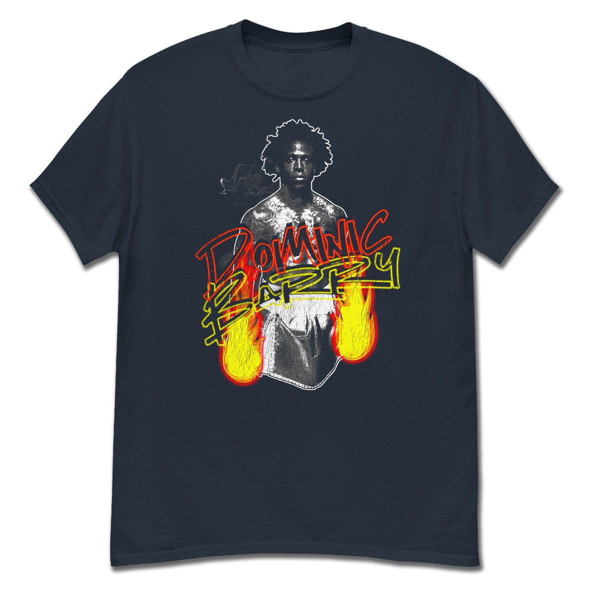 ADULT - DOM FLAMING GLOVES NAVY BLUE TEE