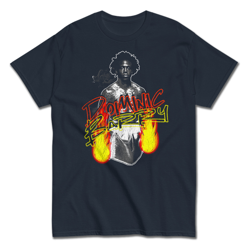 ADULT - DOM FLAMING GLOVES NAVY BLUE TEE