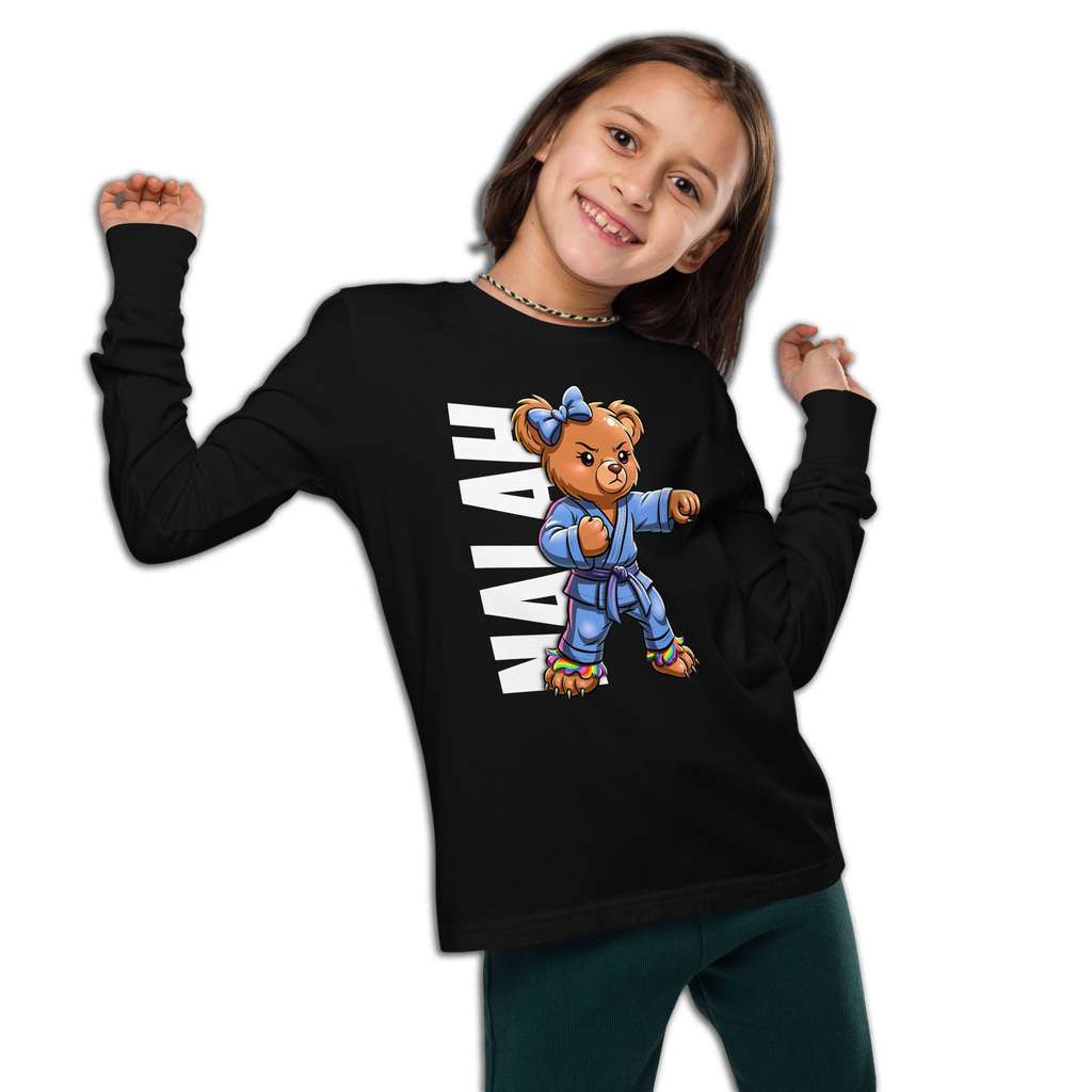 YOUTH - NALAH BEAR LONG SLEEVE TEE